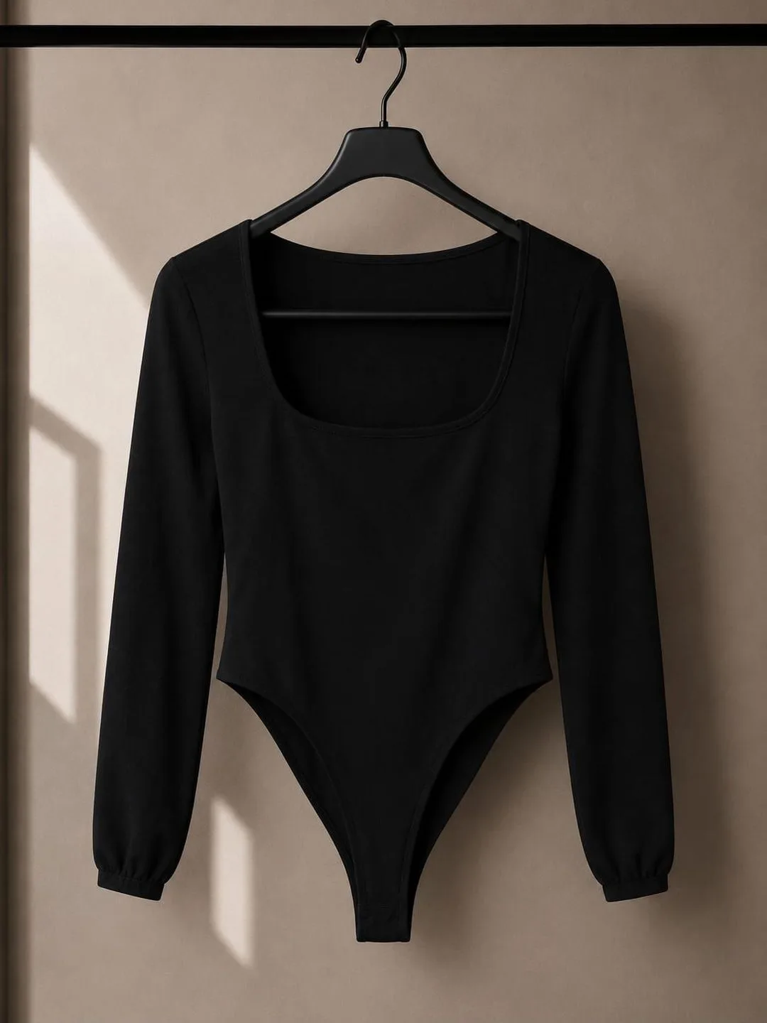 Body Negro Cuello Cuadrado