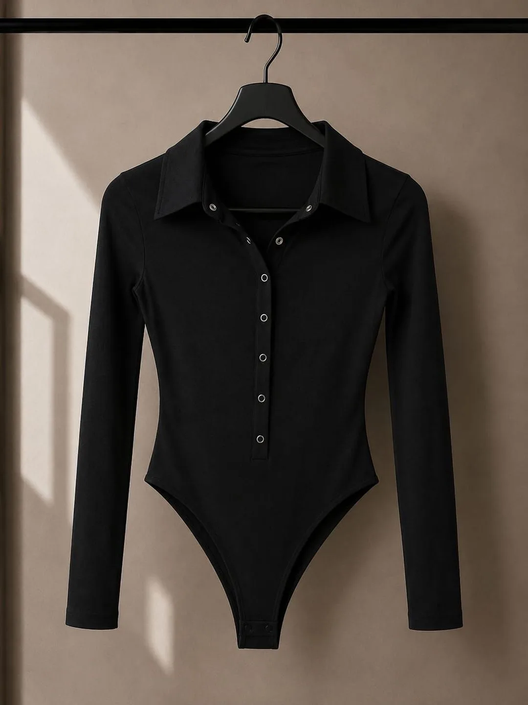 Body Negro Tipo Polo
