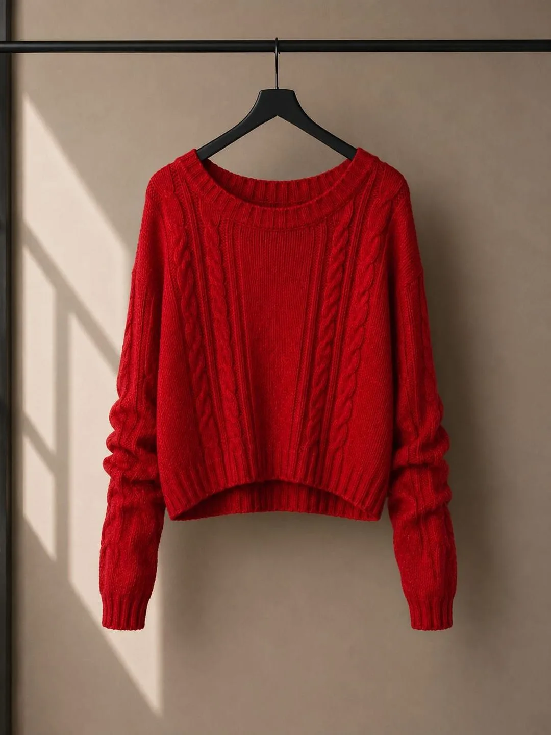 Chaleco Rojo Trenzado Crop