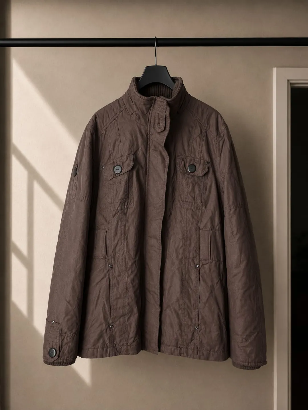 Chaqueta Acolchada Café