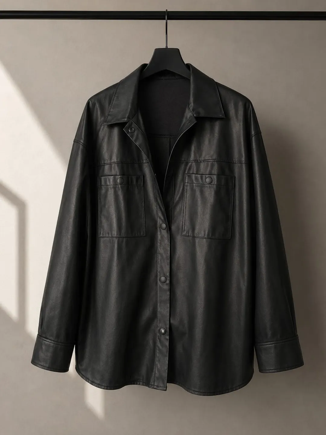 Chaqueta de Cuero Negra