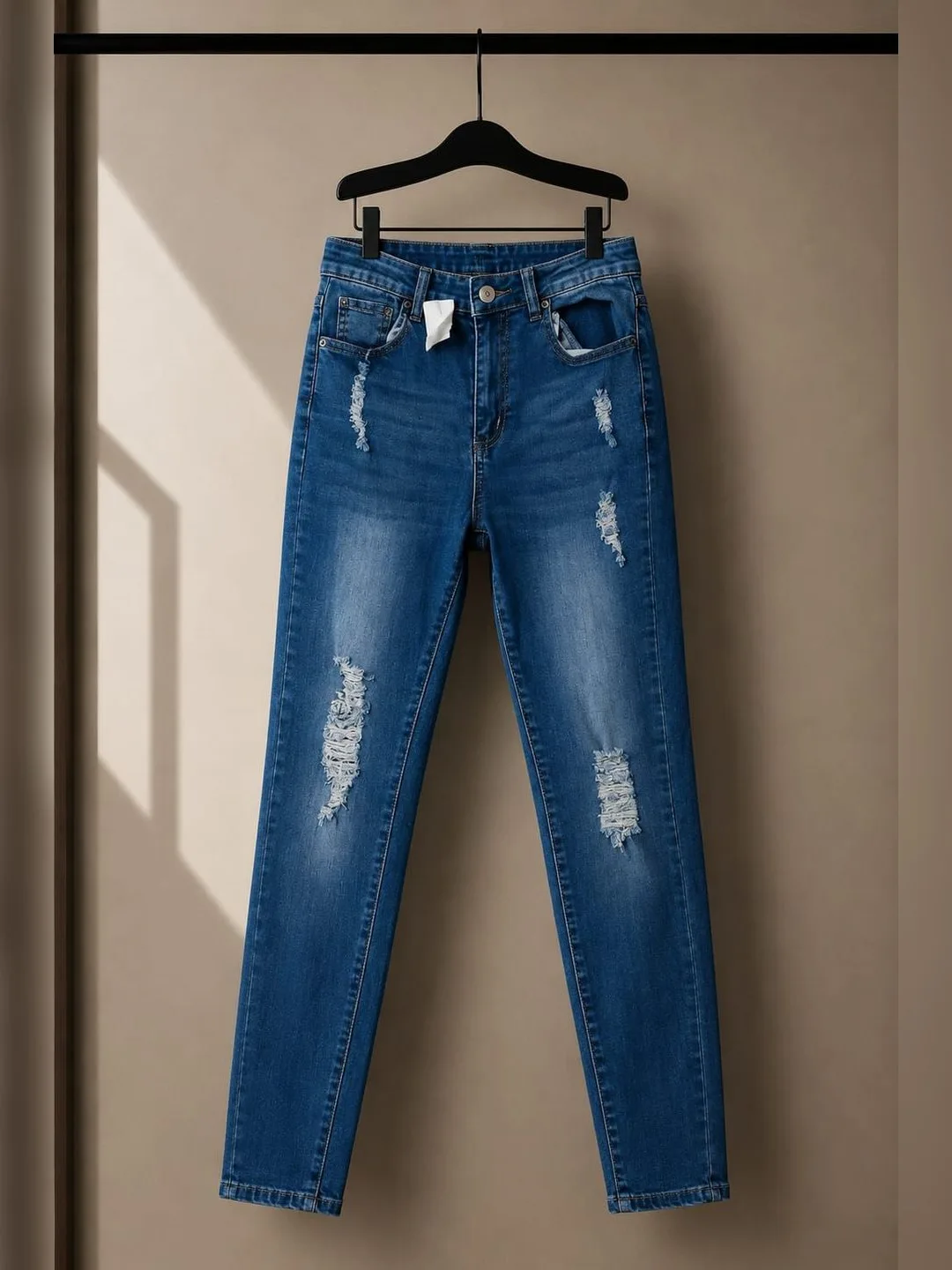 Jeans Skinny Azul Rotos