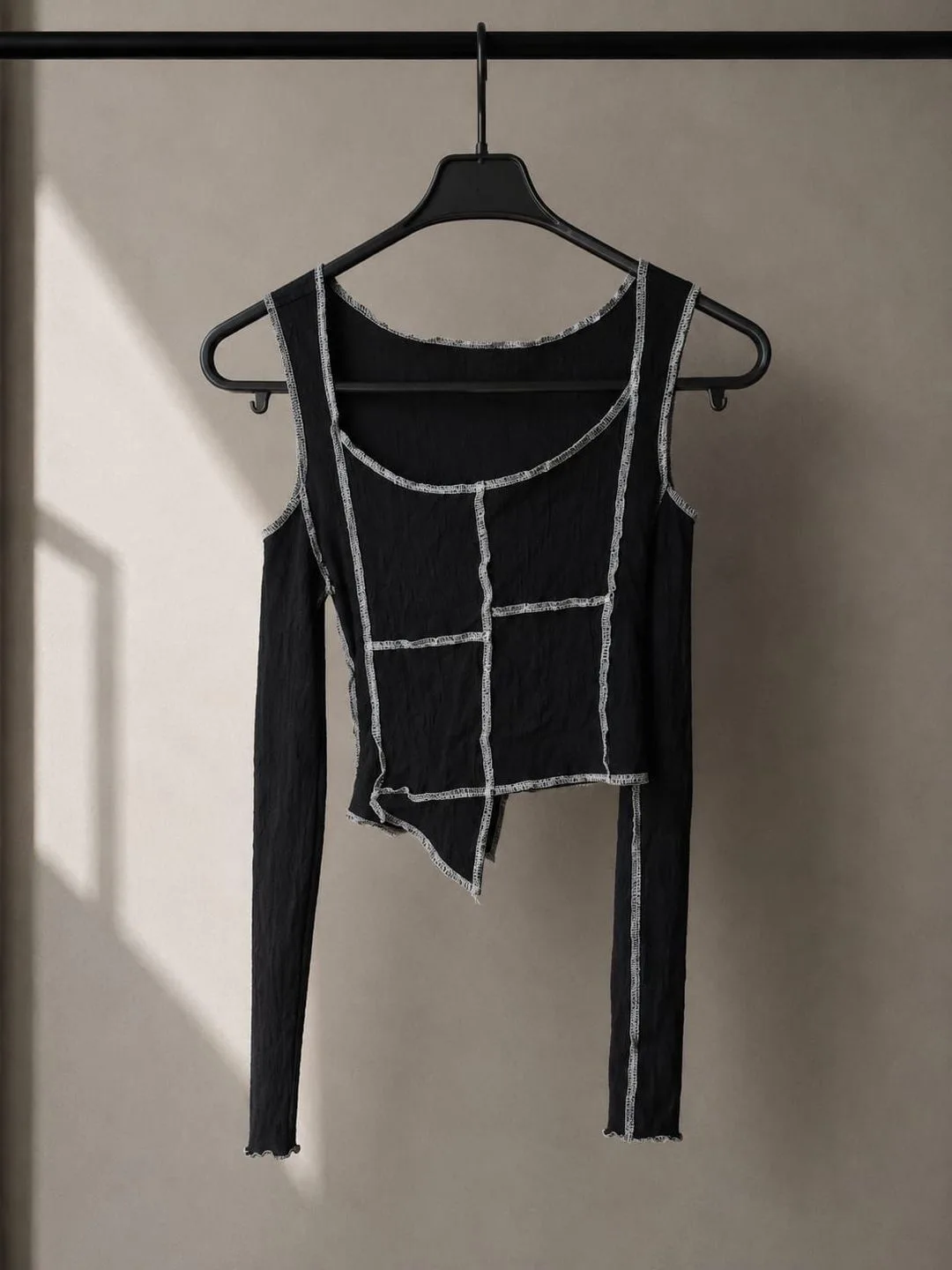 Top Corset Negro Deconstruido