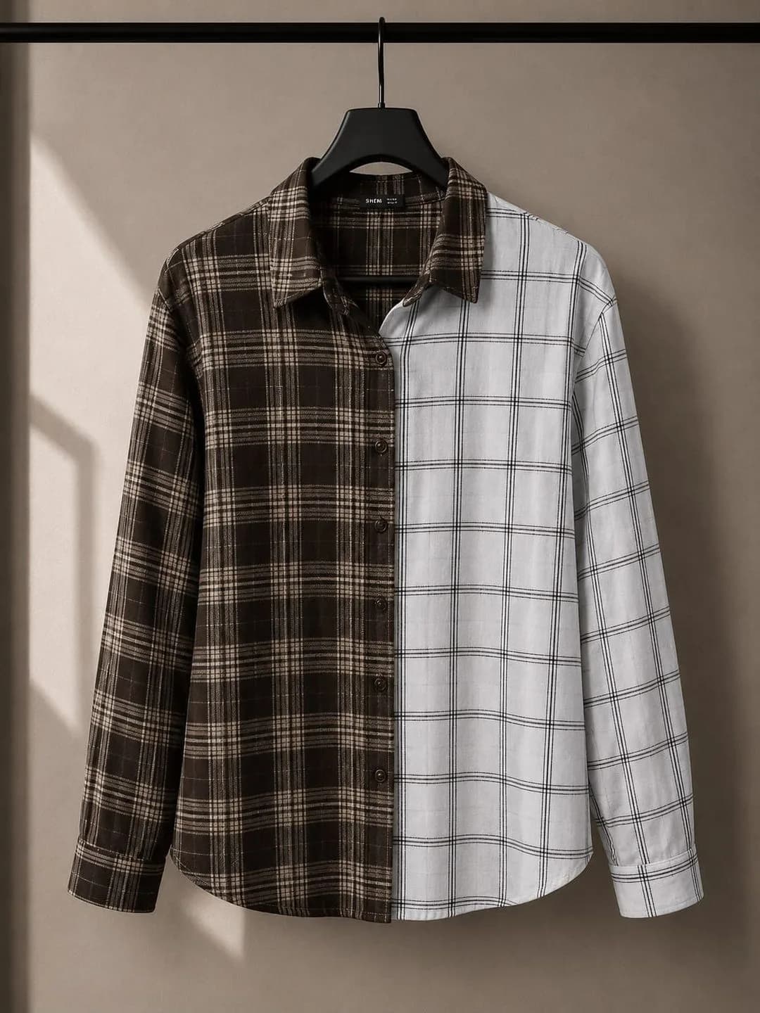 Camisa Franela Bicolor a Cuadros