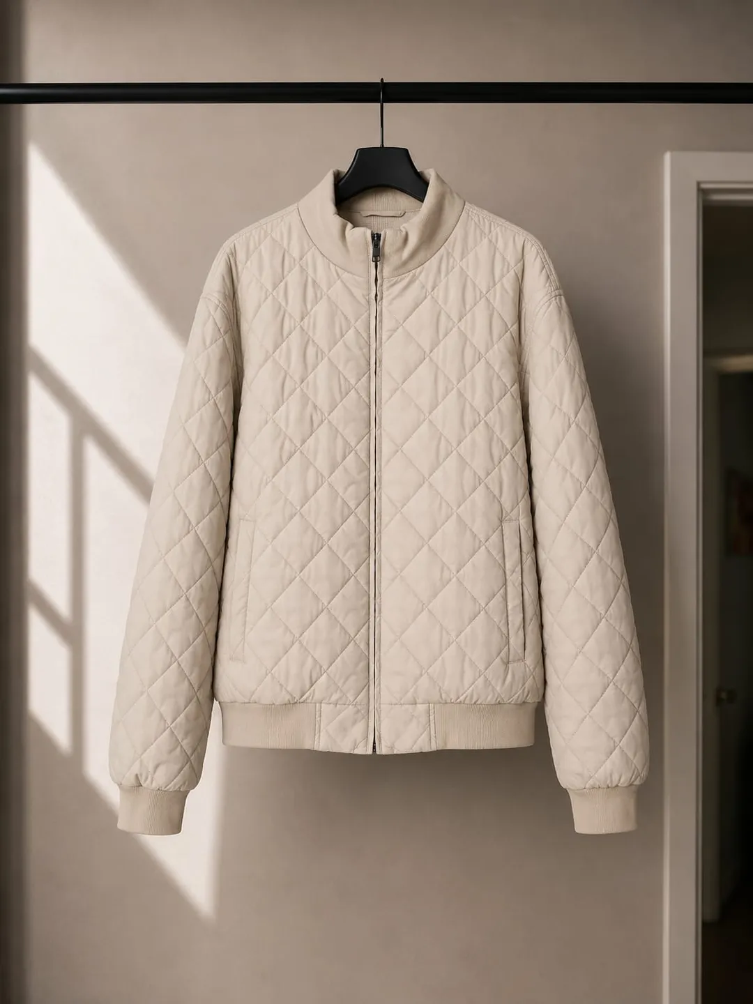 Chaqueta Bomber Acolchada Crudo