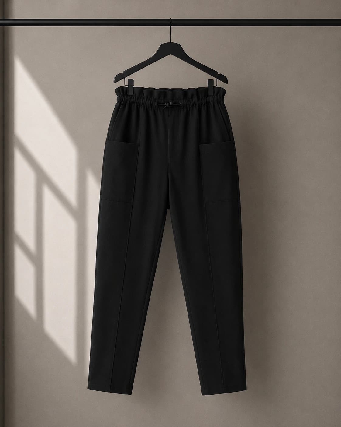 Pantalón paper bag negro