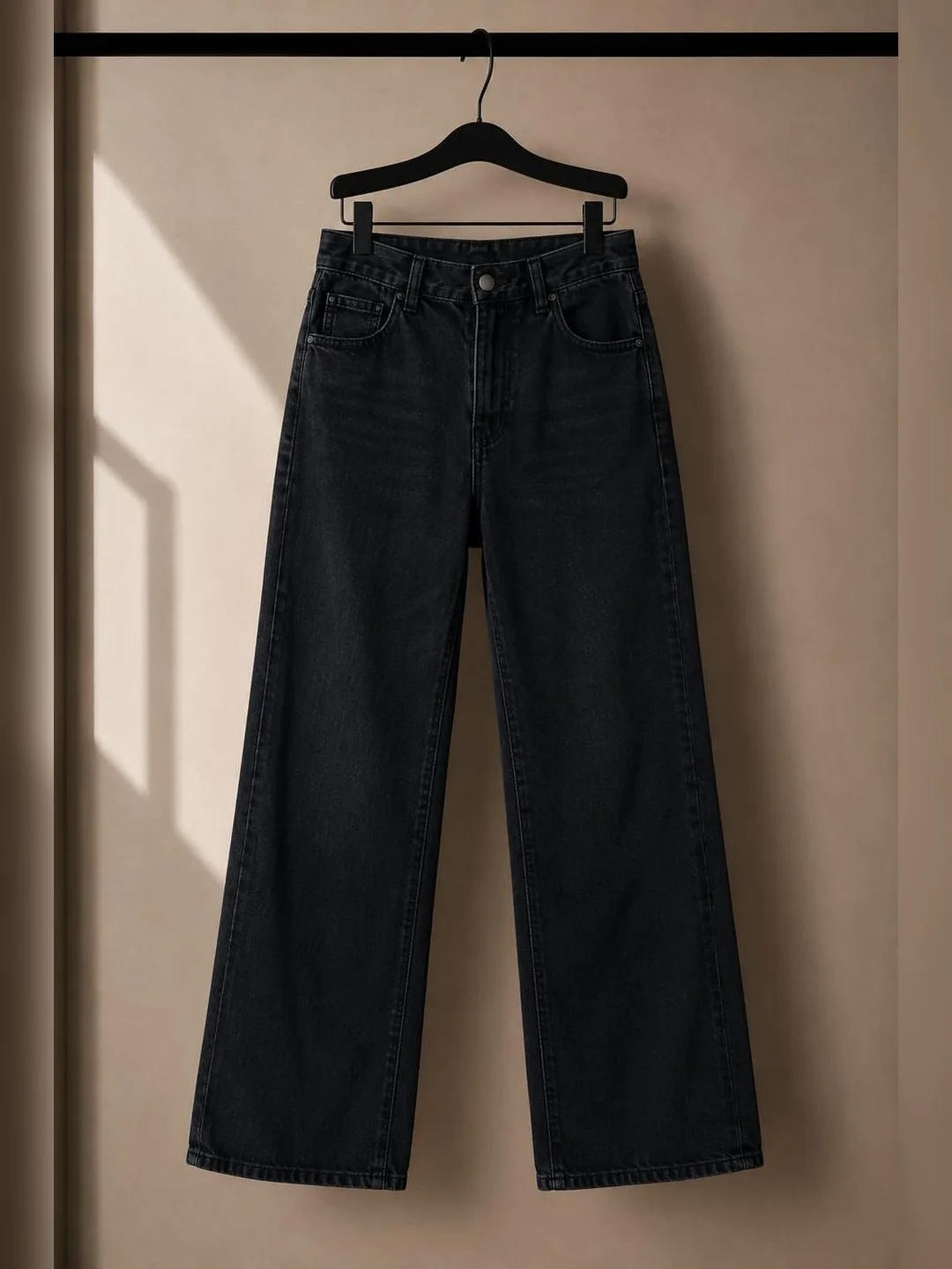 Jeans Wide Leg Negro