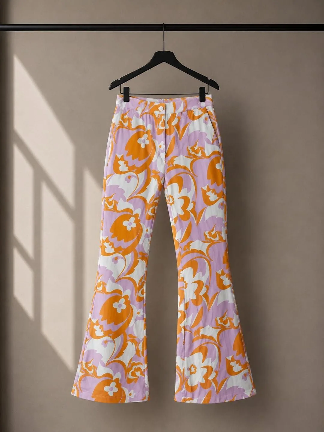 Pantalón Acampanado Floral Retro